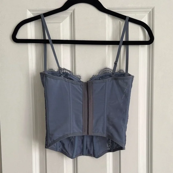 Urban Outfitters Steel Blue Lace Bustier - Picture 2 of 2